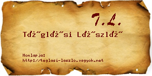 Téglási László névjegykártya