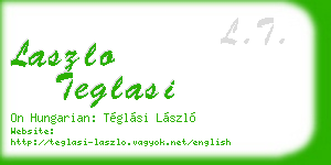 laszlo teglasi business card