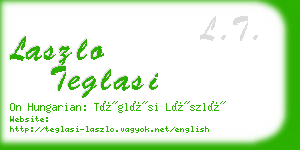 laszlo teglasi business card